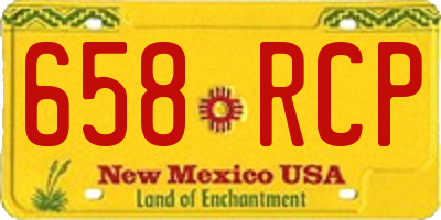NM license plate 658RCP