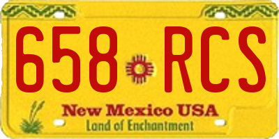 NM license plate 658RCS