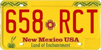 NM license plate 658RCT