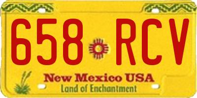 NM license plate 658RCV