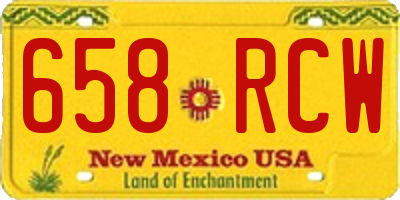 NM license plate 658RCW