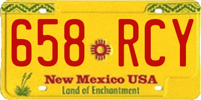 NM license plate 658RCY