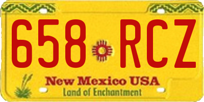 NM license plate 658RCZ