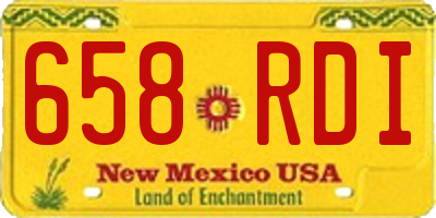 NM license plate 658RDI
