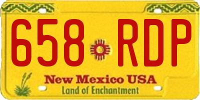NM license plate 658RDP