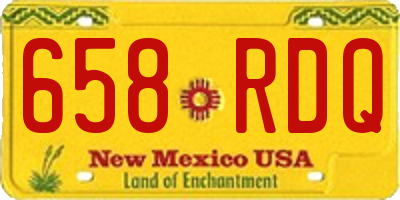 NM license plate 658RDQ