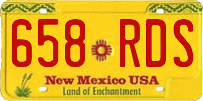 NM license plate 658RDS