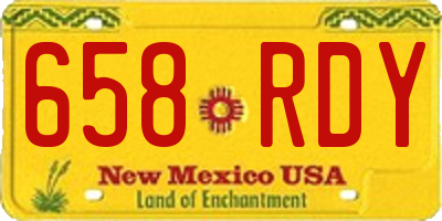 NM license plate 658RDY