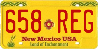 NM license plate 658REG