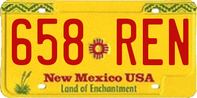 NM license plate 658REN