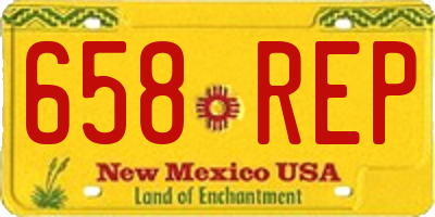 NM license plate 658REP