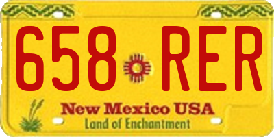 NM license plate 658RER