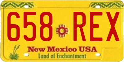 NM license plate 658REX