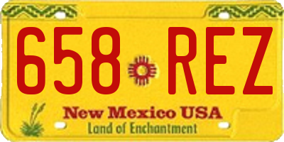 NM license plate 658REZ