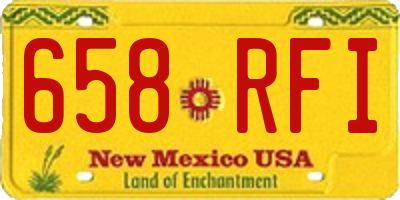 NM license plate 658RFI