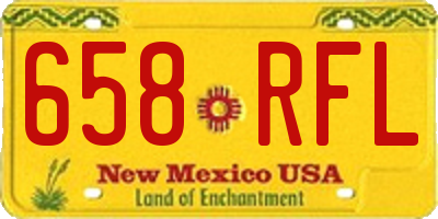 NM license plate 658RFL