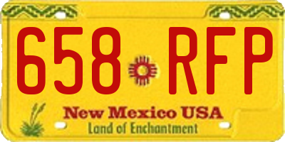 NM license plate 658RFP