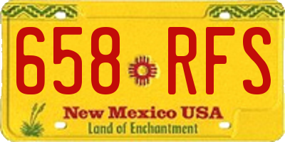 NM license plate 658RFS