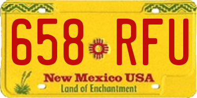 NM license plate 658RFU