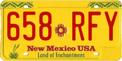 NM license plate 658RFY