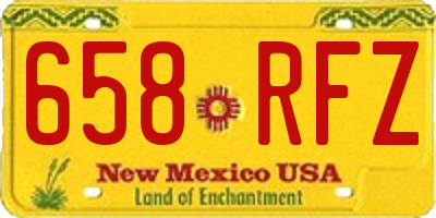 NM license plate 658RFZ