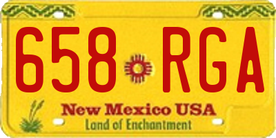 NM license plate 658RGA