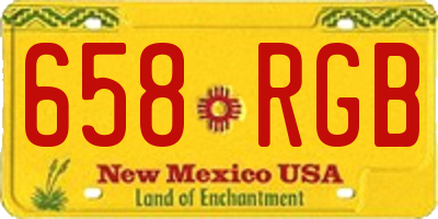 NM license plate 658RGB