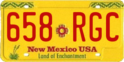 NM license plate 658RGC
