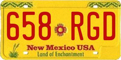 NM license plate 658RGD
