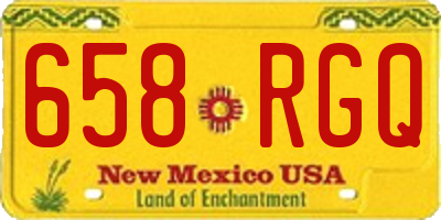 NM license plate 658RGQ
