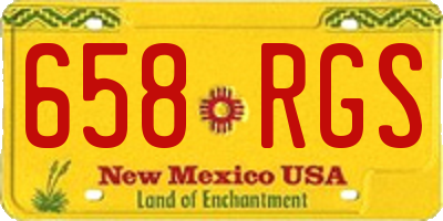 NM license plate 658RGS