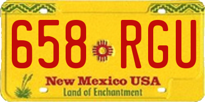NM license plate 658RGU