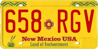 NM license plate 658RGV