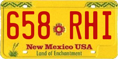 NM license plate 658RHI