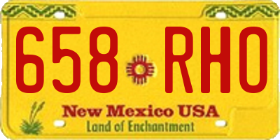 NM license plate 658RHO