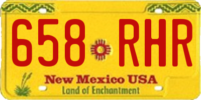 NM license plate 658RHR