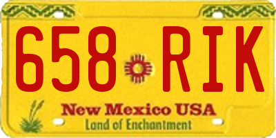 NM license plate 658RIK