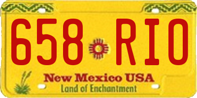 NM license plate 658RIO
