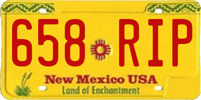NM license plate 658RIP