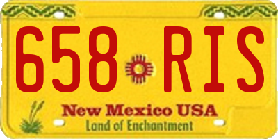 NM license plate 658RIS