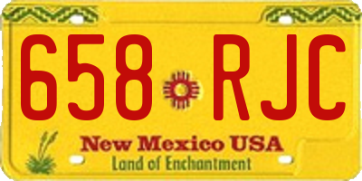 NM license plate 658RJC