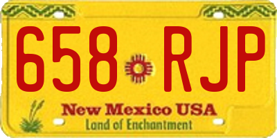 NM license plate 658RJP