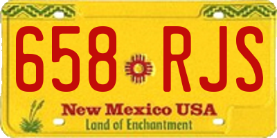 NM license plate 658RJS