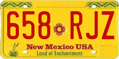 NM license plate 658RJZ