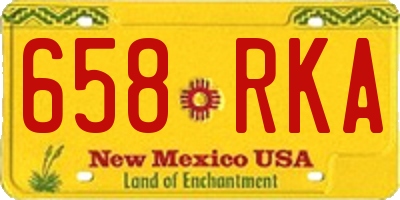 NM license plate 658RKA