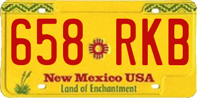 NM license plate 658RKB