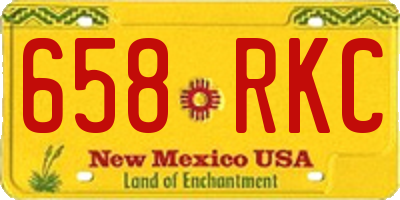 NM license plate 658RKC