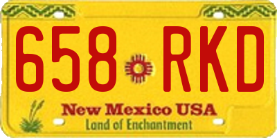 NM license plate 658RKD