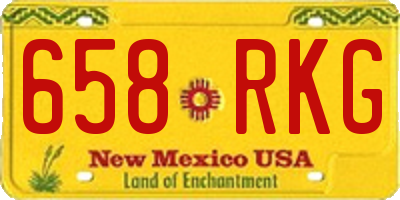 NM license plate 658RKG