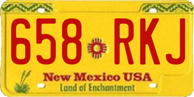NM license plate 658RKJ